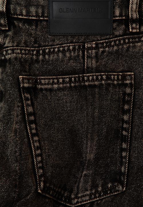 H&M - Glenn Martens H&M: Flared denim skirt - dark brown