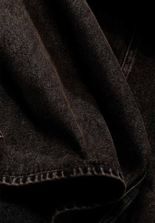 H&M - Glenn Martens H&M: Flared denim skirt - dark brown