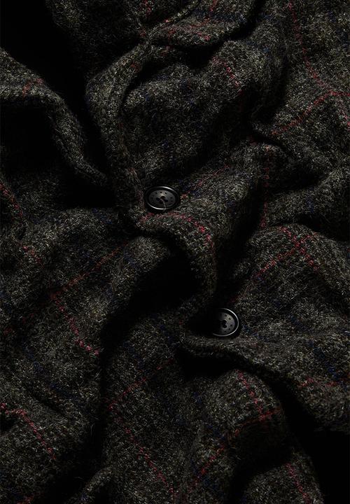 H&M - Wool-blend blazer - dark brown checked