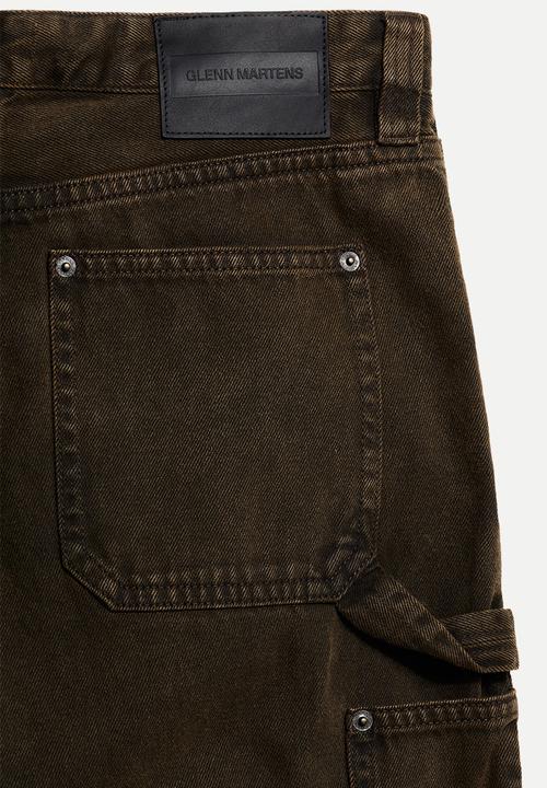 H&M - Glenn Martens H&M: Slouchy twill trousers - dark brown