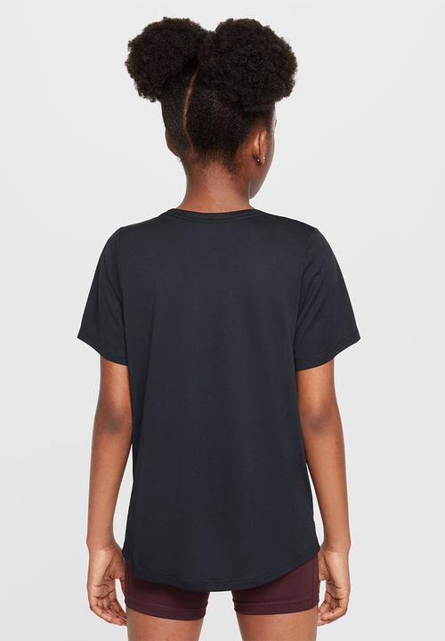Nike - Girls nike dri-fit one std short sleeve top hbr-black/white
