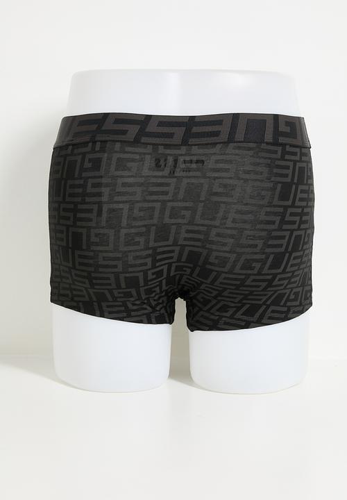 GUESS - Idol Boxer Trunk Pack - G Quadrate Black