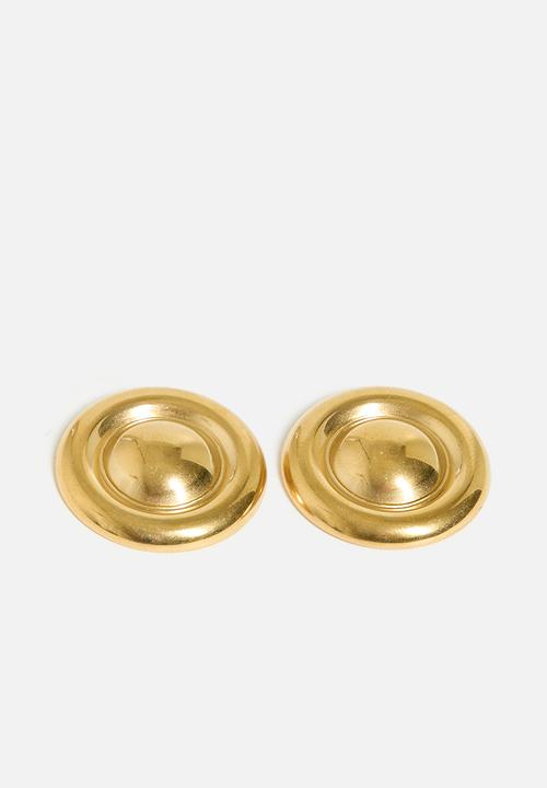 Tessa Design - Indira round studded earrings - gold