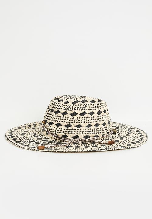 Tessa Design - Annalise woven straw patterned sun hat-multi