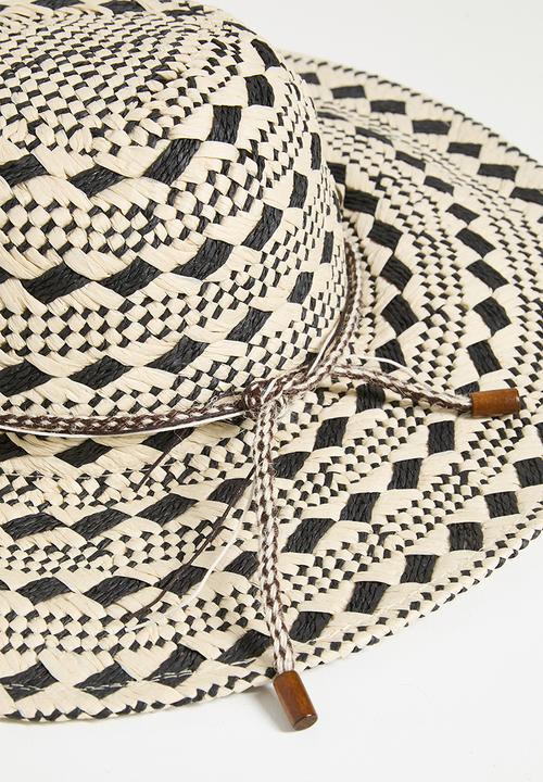 Tessa Design - Annalise woven straw patterned sun hat-multi