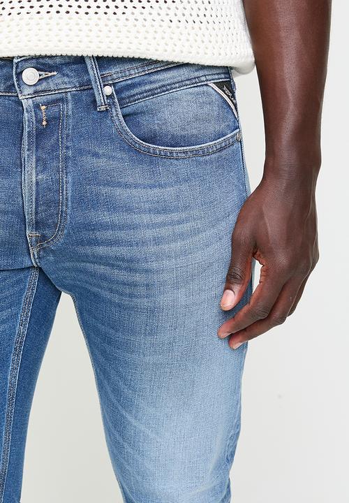 Replay - 11.5 Oz Deep Blue Indigo Stretch Denim - Medium Blue