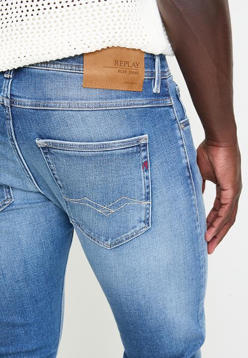 Replay - 11.5 Oz Deep Blue Indigo Stretch Denim - Medium Blue