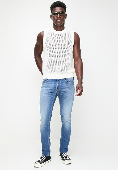 Replay - 11.5 Oz Deep Blue Indigo Stretch Denim - Medium Blue