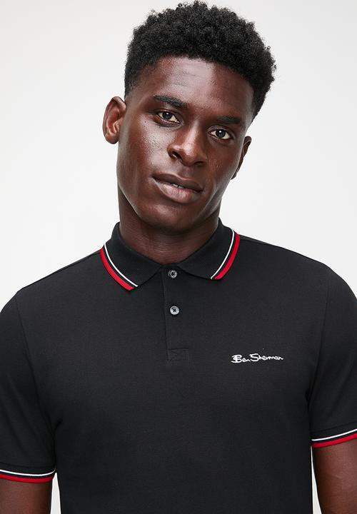 Ben Sherman - ROMFORD SHORT SLEEVE GOLFER - BLACK