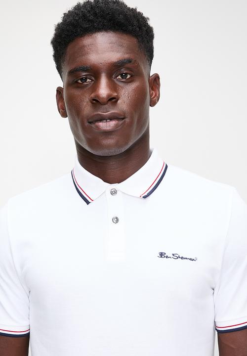 Ben Sherman - ROMFORD SHORT SLEEVE GOLFER - WHITE