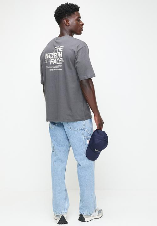 The North Face - Mountain Sketch Tee Oversize Fit - Anthracite Grey/White Dune (Eic)