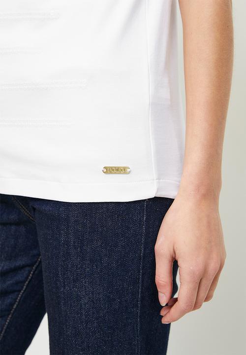 POLO - Wmn Anele s/s Sequin T-Shirt - Off White