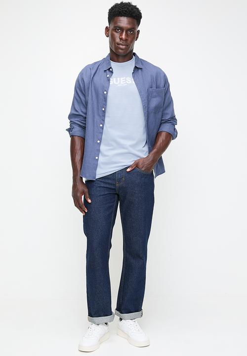GUESS - Ss Bsc Guess Embroidery Logo - Nimbus Blue Multi