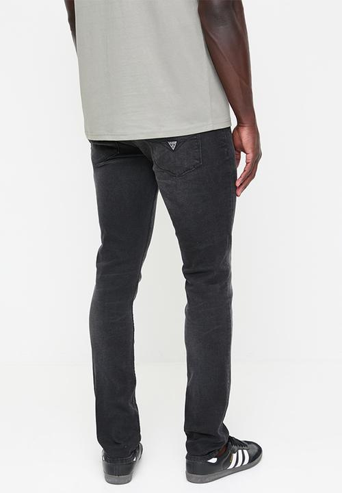 GUESS - Skinny - Washed Back Black Wash