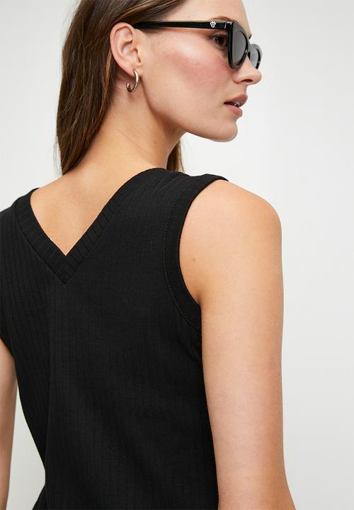 POLO - Wmn Madison s/l Rib Dress - Black