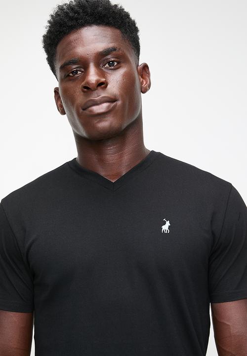 POLO - Mens V-neck T-shirt - black
