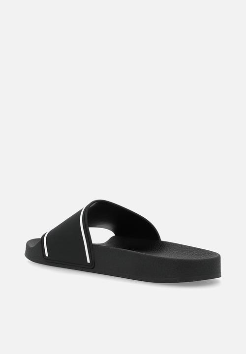 Steve Madden - Surfer slide - black/white