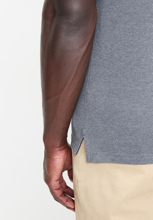 POLO - Mens stretch pique short sleeve golfer - grey