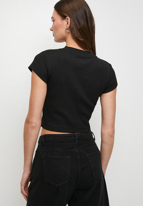 Calvin Klein - Ck rib baby tee - black