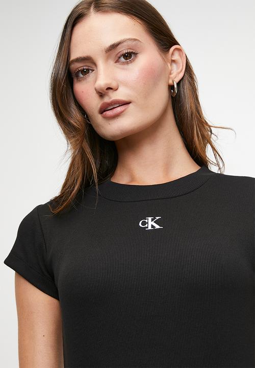 Calvin Klein - Ck rib baby tee - black