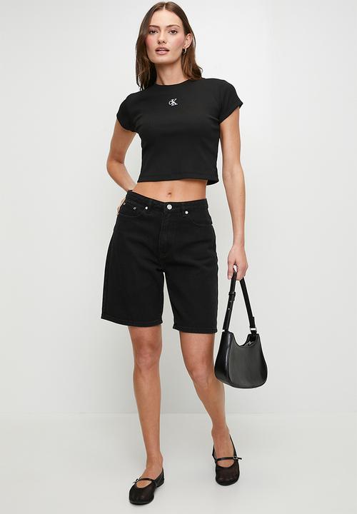Calvin Klein - Ck rib baby tee - black