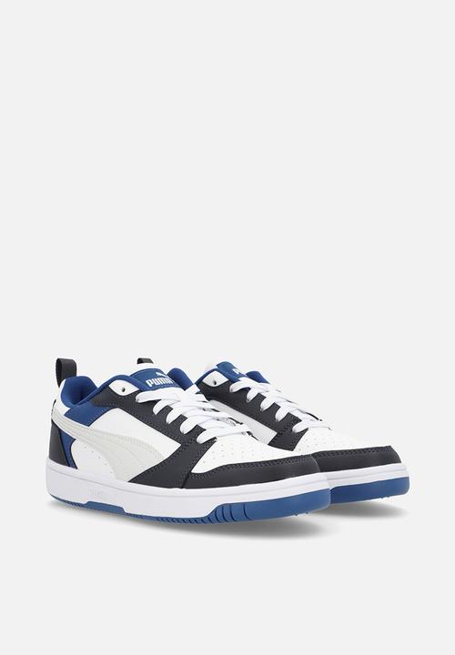 PUMA - Puma Rebound V6 Lo Jr-Puma White/Feather Gray/Black