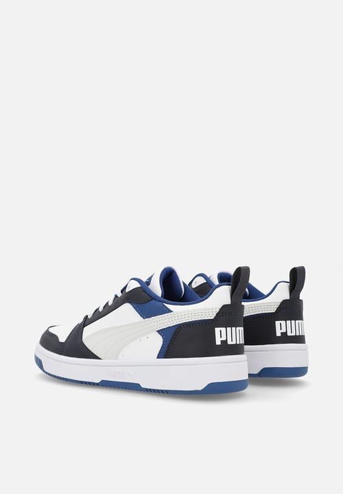 PUMA - Puma Rebound V6 Lo Jr-Puma White/Feather Gray/Black