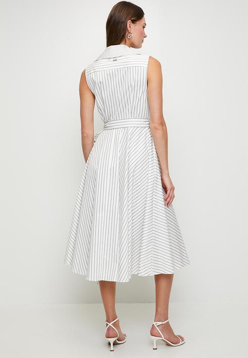Pringle of Scotland - Kiara Cotton Wrap Stripe Dress - White