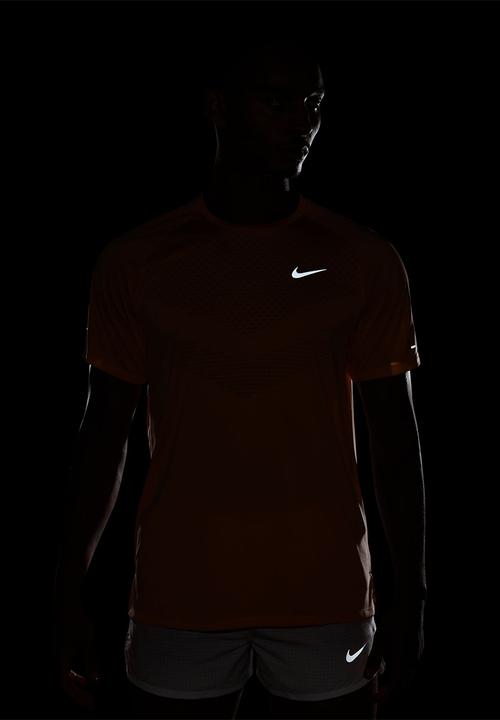 Nike - Stride Dri-FIT ADV Short-Sleeve Running Top  - Orange Chalk/Reflective