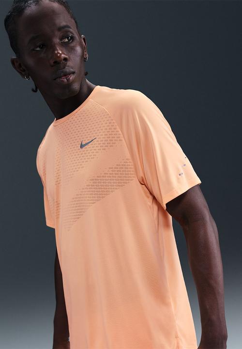 Nike - Stride Dri-FIT ADV Short-Sleeve Running Top  - Orange Chalk/Reflective