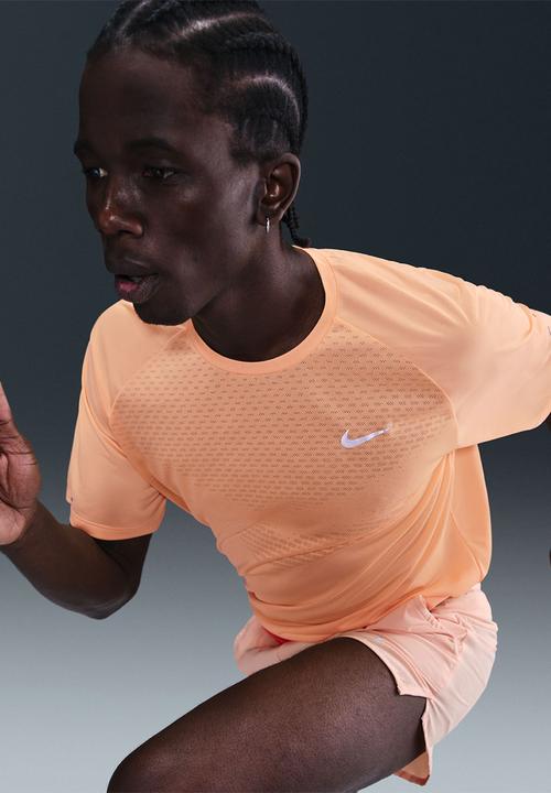 Nike - Stride Dri-FIT ADV Short-Sleeve Running Top  - Orange Chalk/Reflective
