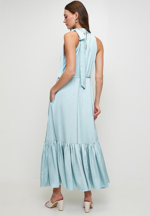 Pringle of Scotland - Pringle Zola Maxi Halterneck Dress - Blue