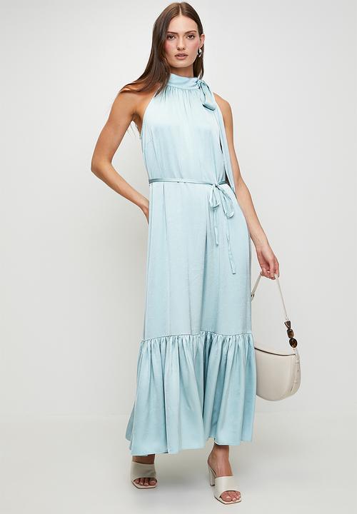 Pringle of Scotland - Pringle Zola Maxi Halterneck Dress - Blue