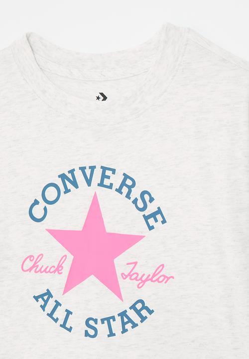 Converse - Cnvg S/S Dissected Ctp T-Shirt - Birch Heather/Slacker Blue