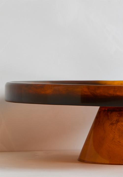 Sixth Floor - Resin cake stand - Brown