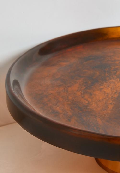 Sixth Floor - Resin cake stand - Brown