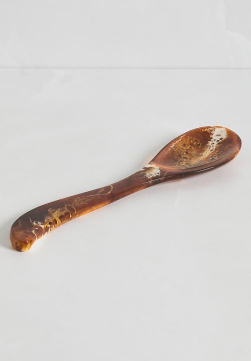 Sixth Floor - Resin serving spoons set of 2 - Brown