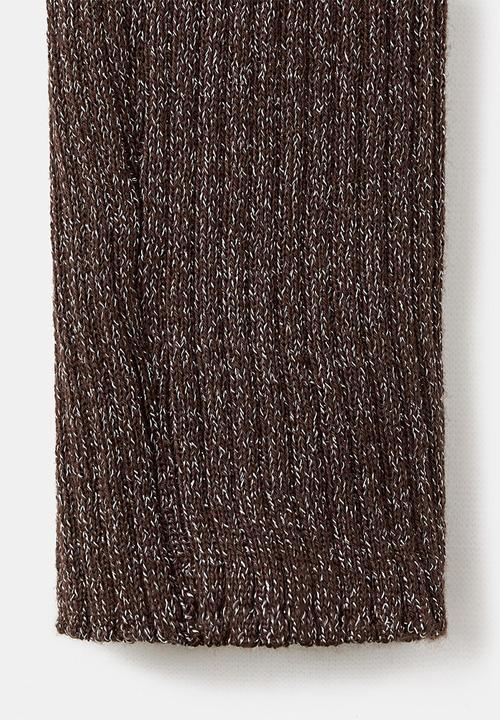 MANGO - Cardigan vana - dark brown