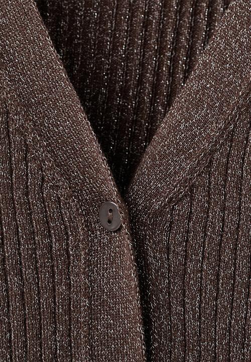 MANGO - Cardigan vana - dark brown