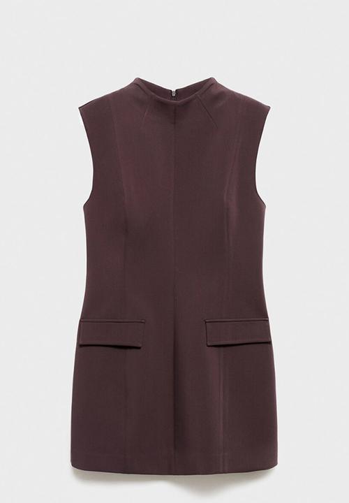 MANGO - Dress melo -  brown