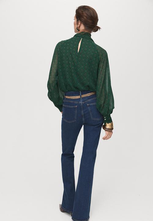 MANGO - Blusa lucia - green