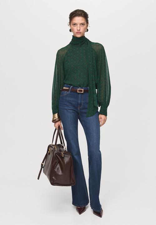 MANGO - Blusa lucia - green