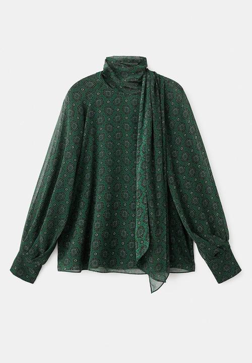 MANGO - Blusa lucia - green