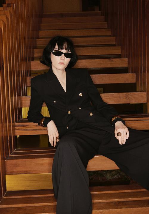 MANGO - Americana farah - black