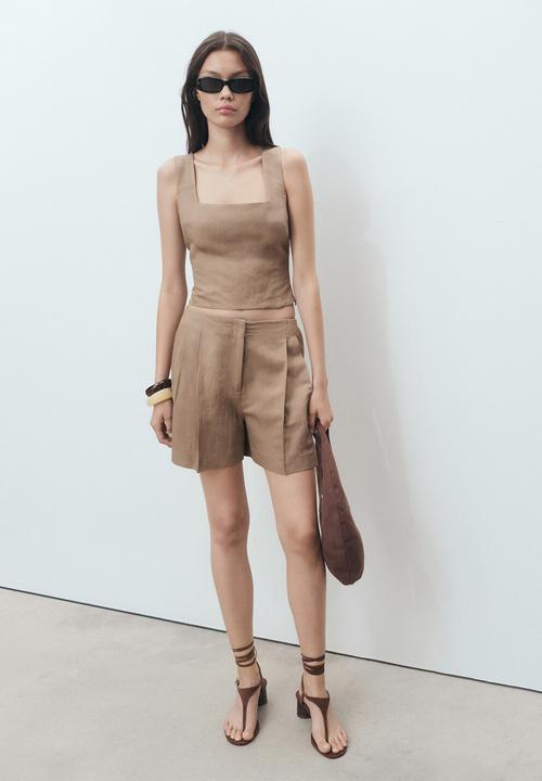 MANGO - Top teresa - brown