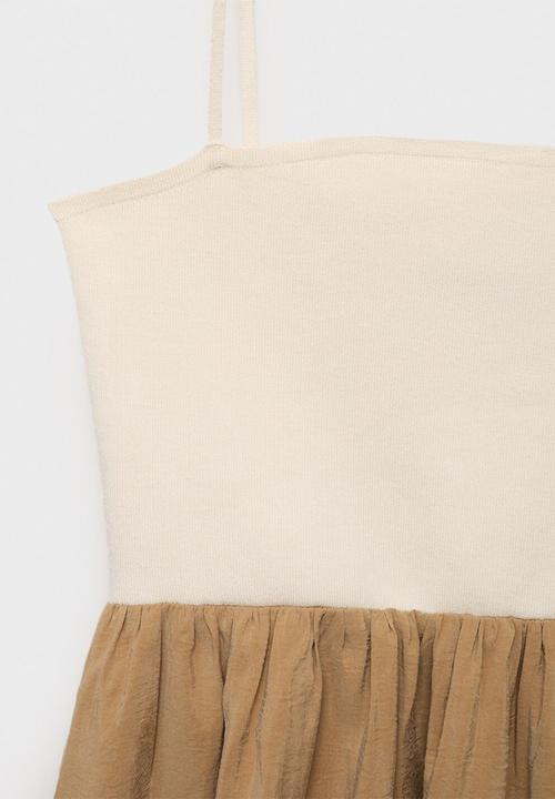 MANGO - Dress almond -  mid-beige