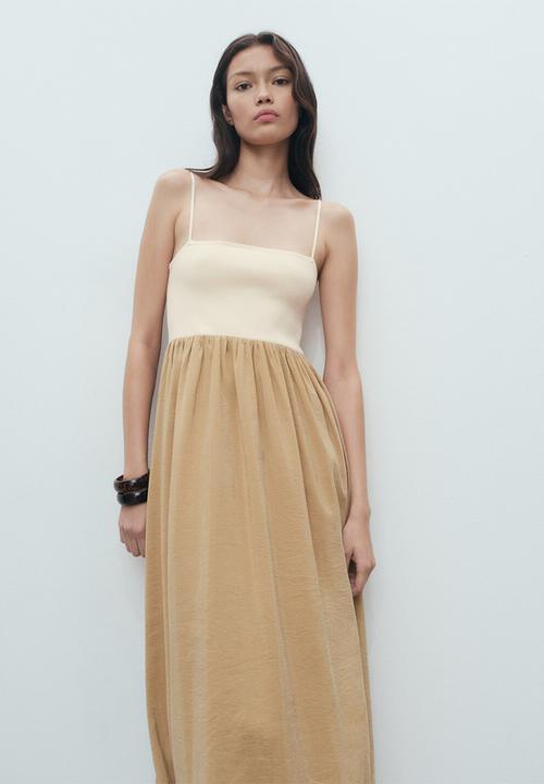 MANGO - Dress almond -  mid-beige
