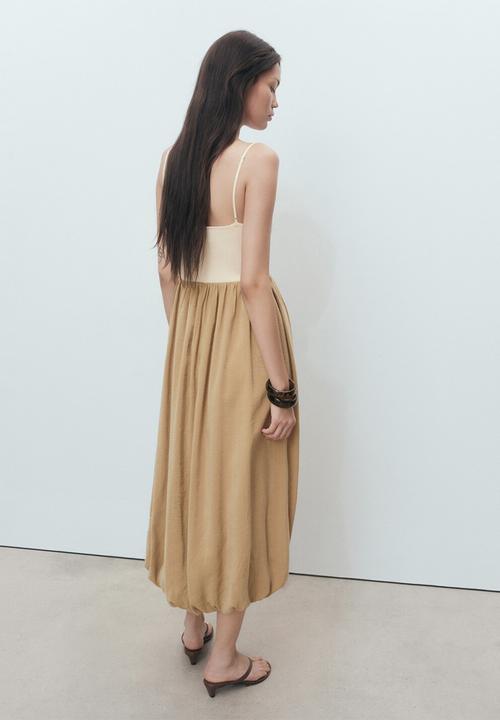 MANGO - Dress almond -  mid-beige