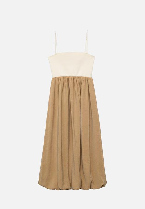 MANGO - Dress almond -  mid-beige