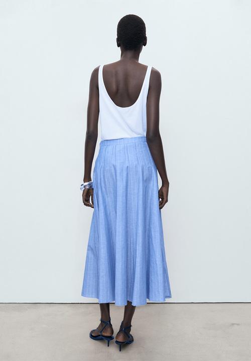 MANGO - Skirt dam -  medium blue